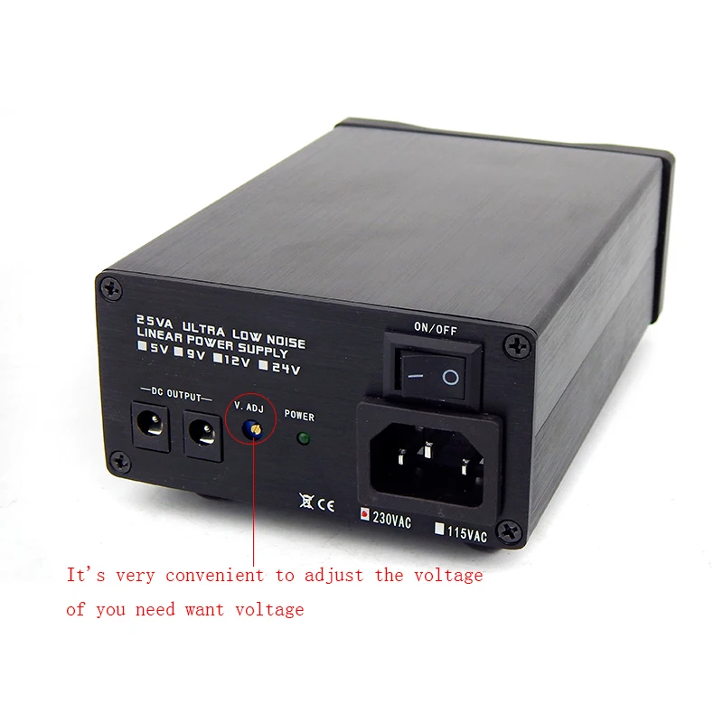 【Hot】25W Super Regulated linear power supply For HiFi Audio amplifier DAC power filter supply with Voltage LED display DC 5.5*2.