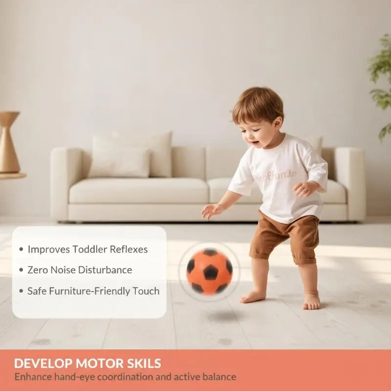 Mute Silent Basketball Toy 18cm Soft Bouncing Foam Ball No Damage to Walls Toy for Kids Home Daily Play