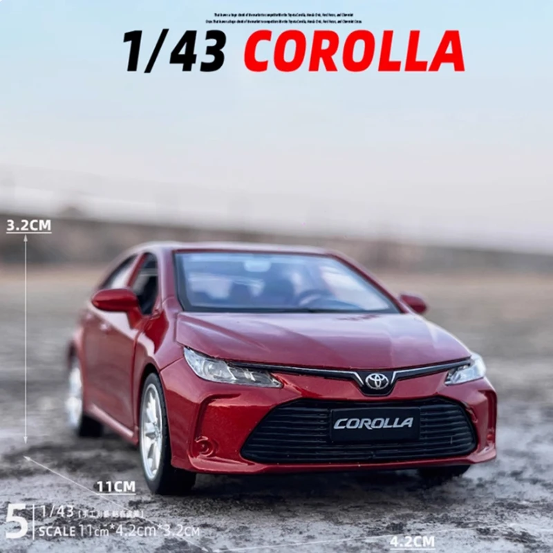 

Diecast Alloy 1/43 Scale Corolla Car Model Adult Classic Collection Static Display Boy Toys