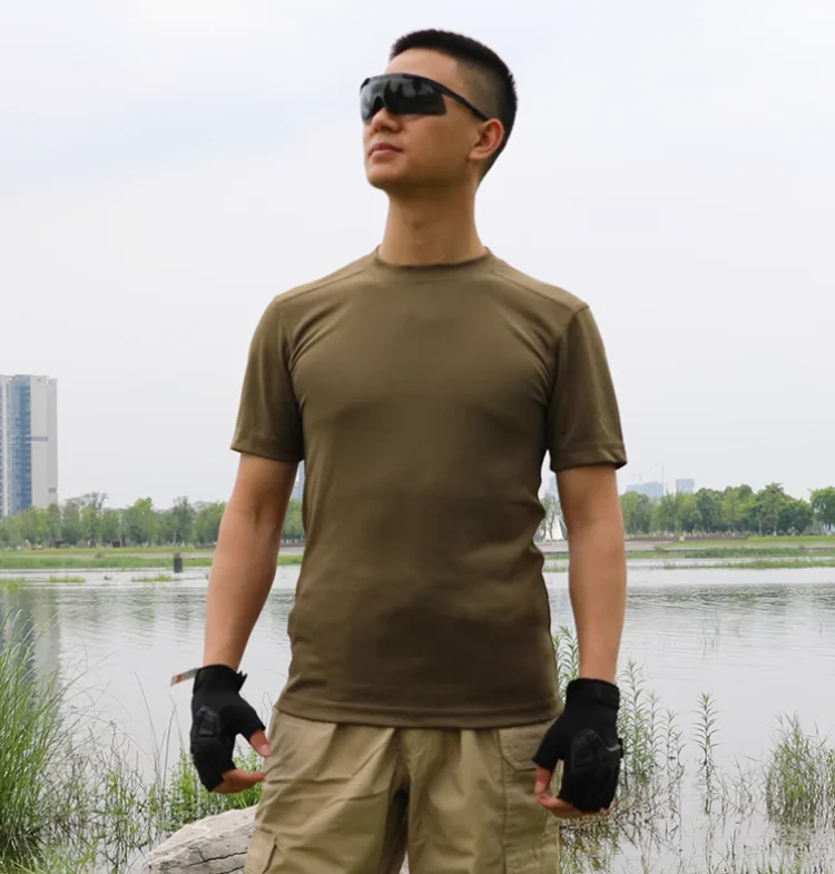 British military short sleeved fan T-shirt Coolmax men's summer PCS