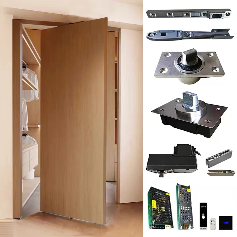 DIY Centre Heavy Duty Small Invisible Aluminum Front Main Entrance Smart Concealed 360 Degree Rotation Hidden Door Pivot Hinge