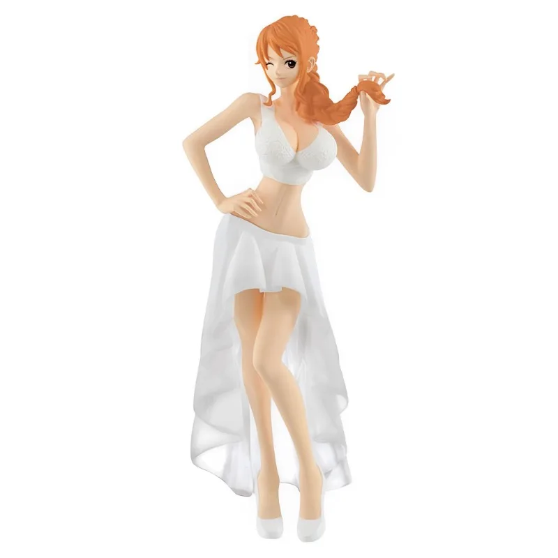 BANDAI-Genuine One Piece Anime Action Figure, Nami, Vivi, Boa, Hancock, Perona, Brinquedos para Meninos, Meninas, Crianças, Modelo do Presente de Natal