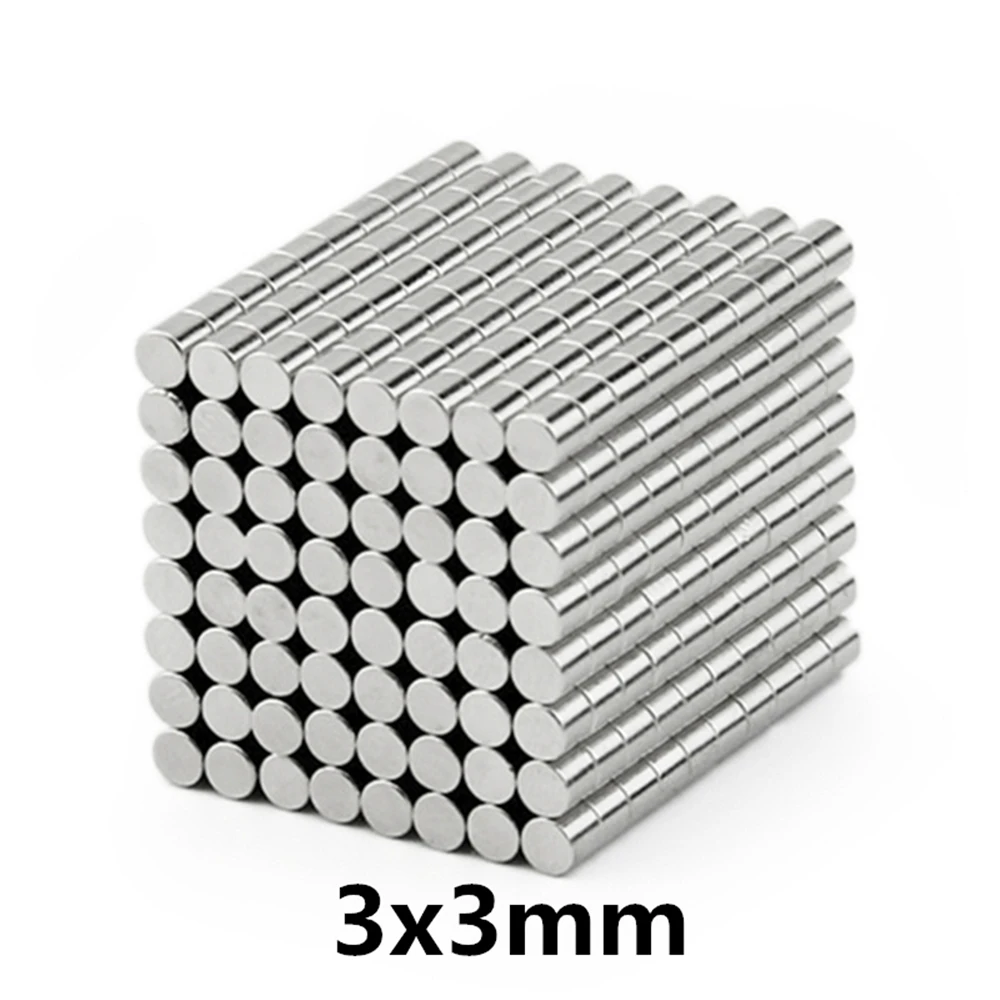 Runder Neodym-Magnet 2x2,3x2,3x3,4x2,5x2,6x2,6x3,8x1,8x2,10x2 N35 Permanente NdFeB Superstarke, leistungsstarke magnetische Imane-Scheibe