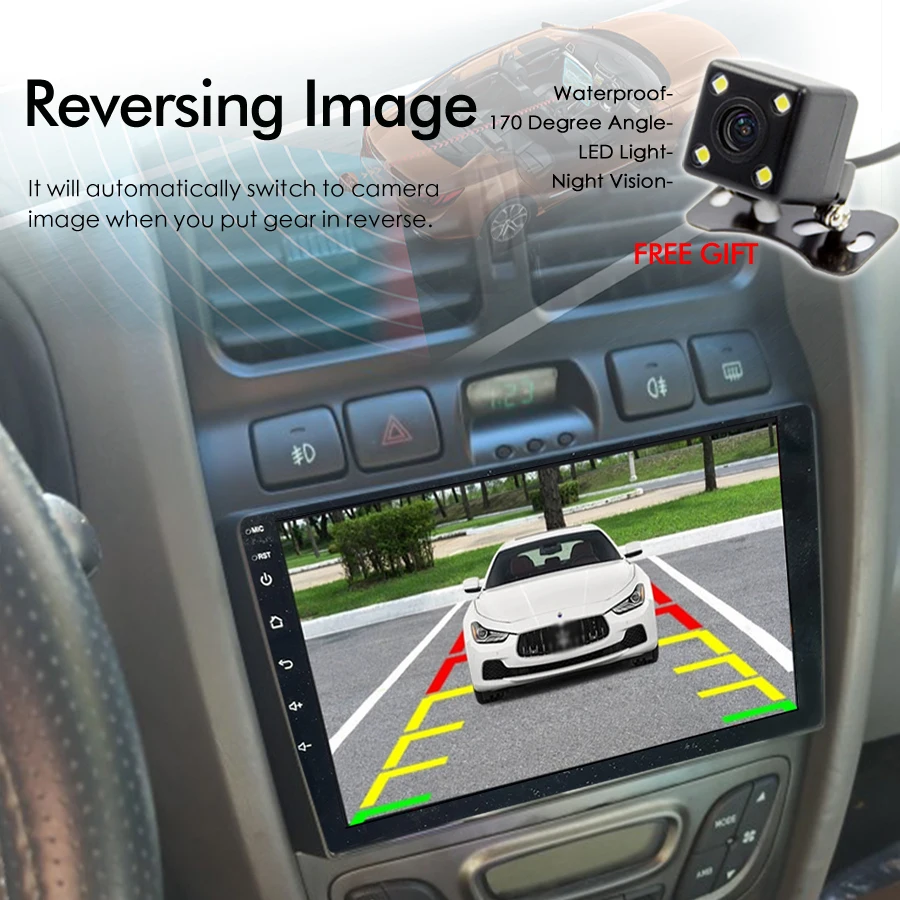 8GB+128GB AI Voice Wireless CarPlay Car Radio Stereo For Hyundai Santa Fe SM 2000-2012 JAC S1 (Rein) 1 GPS Navigation Android 13