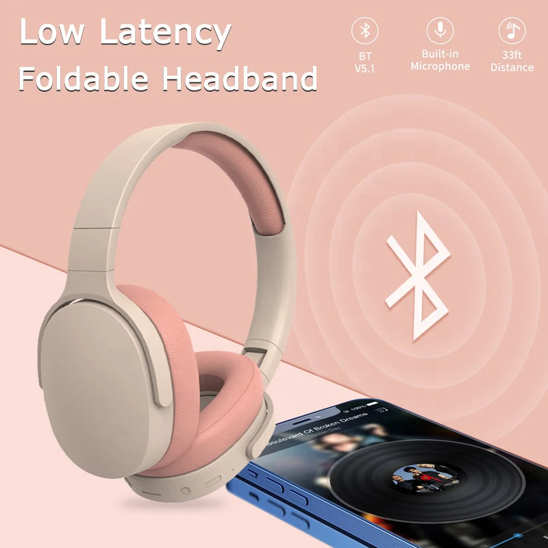 KUH P2961 Wireless Headphone Over-ear HIFI Bluetooth Earphone With Cable Control Noise Cancelling Headset For Xiaomi Phone