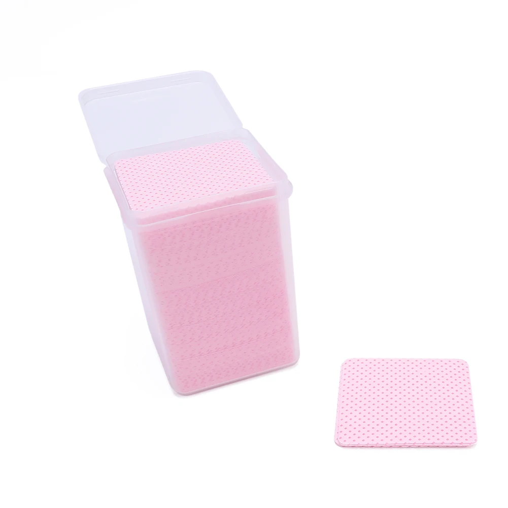 200pcs Wipes Paper Eyelash Extension Glue Remover Pad Bottle Mouth Cleaning Tool