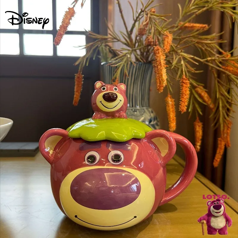 

Керамическая кружка Disney Cute Cartoon Lotso, модная и стильная для девочек, универсальная простая и милая высококачественная кофейная чашка
