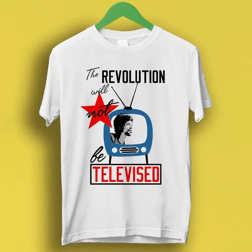 La Revolución No Se Transmitirá Por TV, Camiseta con Diseño de Meme Divertido de Jazz Soul Gil Scott-Heron, Estilo Unisex, Gamer, Cult, Película, Música