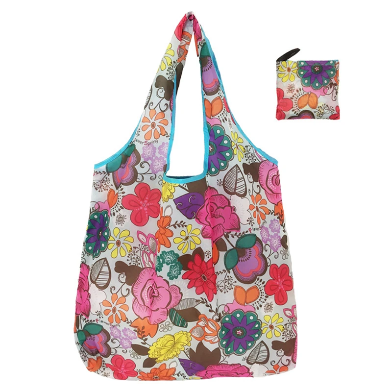 Wiederverwendbare Einkaufstaschen, große Kapazität, Obst- und Gemüse-Handtaschen, faltbare Einkaufstasche für Damen, tragbar, umweltfreundliche Einkaufstasche aus Stoff, faltbar – Detail 20