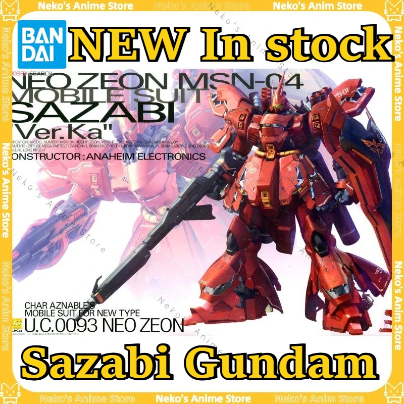【Disponibile】BANDAI MG 1/100 Sazabi Gundam Char's Ver.Ka Modello Kit Action Figure Anime Modello Desktop Doll Da Collezione Regalo