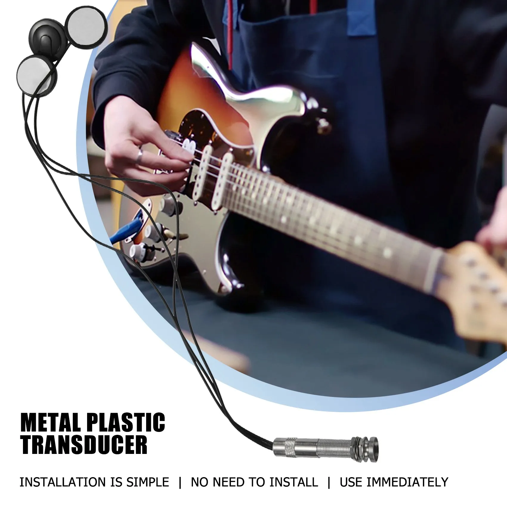 New Arrival Universal Pickup Piezo 3 Transducer 6.35mm For Acoustic Guitar Ukulele Mandolin