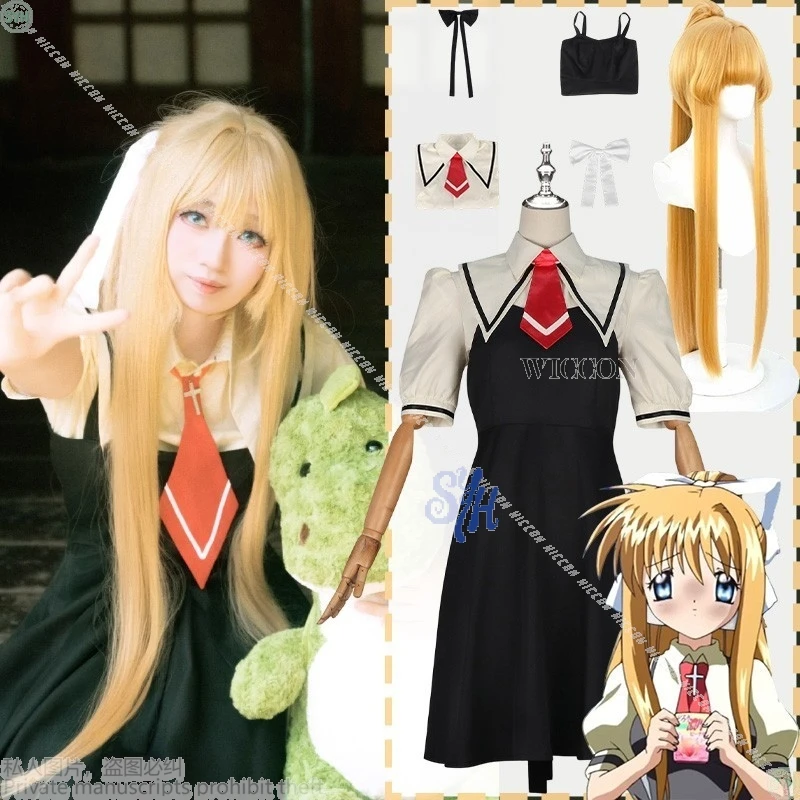 

Kamio Misuzu Косплей Костюм Аниме Galgame AIR Kawaii JK Черное Мини-Платье Длинный Хвост Парики Лук Головные Уборы Милый Хэллоуин