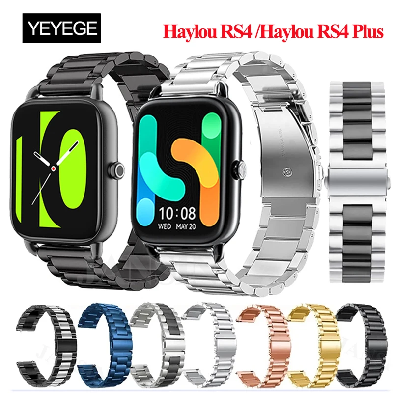 Stainless Steel Strap For Haylou RS4 Plus Smartwatch Bracelet Watchband Correa Band For Haylou RS4 Watch Strap Metal Wristband