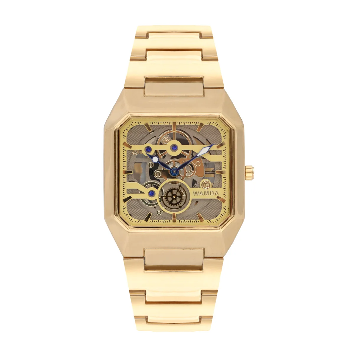 square Wrist watch man youth motion Versatile leisure time business affairs quartz Hollow out waterproof