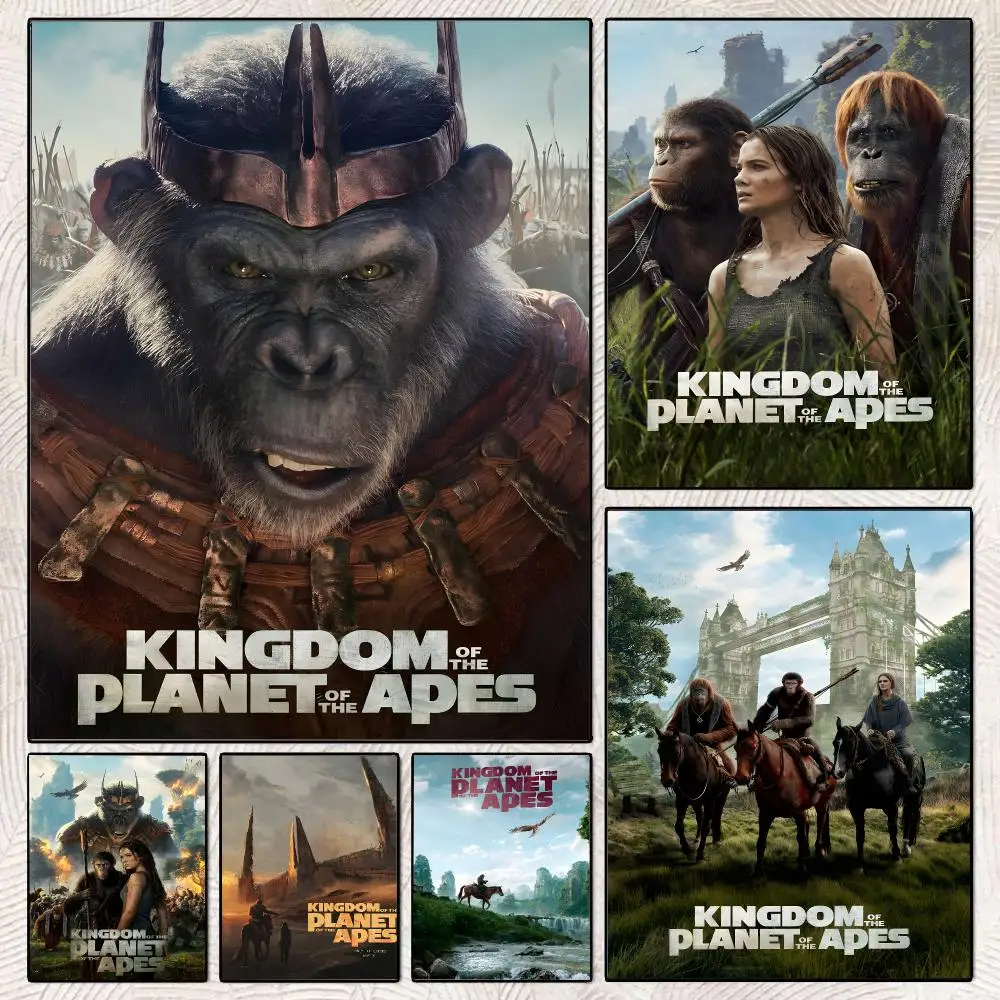 K-kingdom Of The Planet Of The Apes Poster Decorative Wall Art Stickers Mural For Home Living Room Hallway Decor Gift