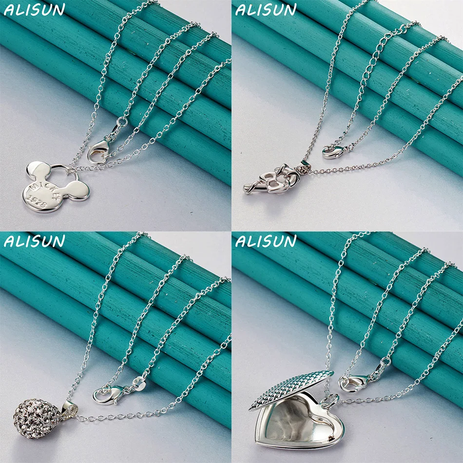 

ALISUN 40-75cm 925 Sterling Silver Design Pendant Necklace For Women Men Creativity Gifts Street All-match Party And Daily Wear