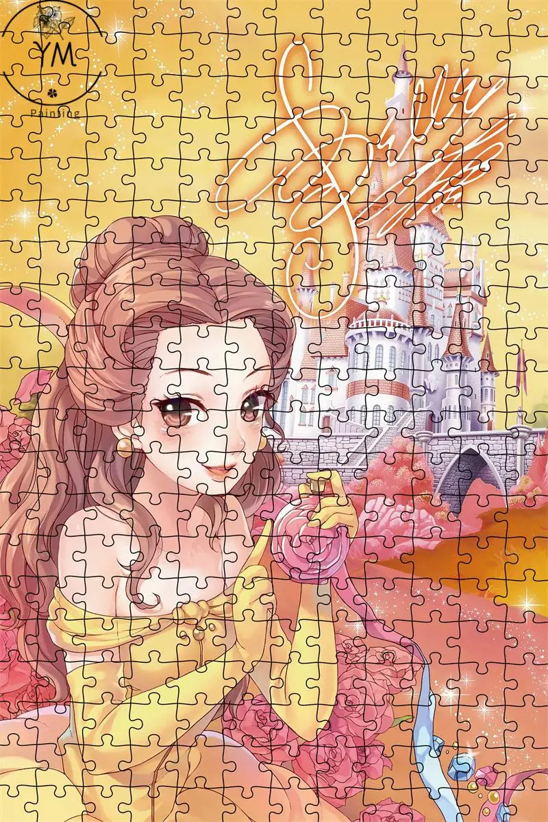 Disney Princess Puzzle Snow White Cinderella Aurora 1000 Piece Paper Puzzle Girls Birthday Gift Educational Toys Collection