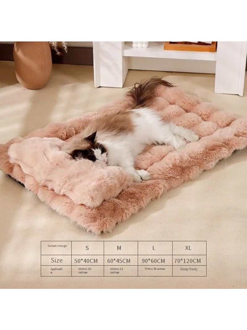 Winter Warm Thickened Pet Blanket All Seasons Universal Cat Mat Dog Soft and Comfortable Solid Color Dog Mat Pet Supplies