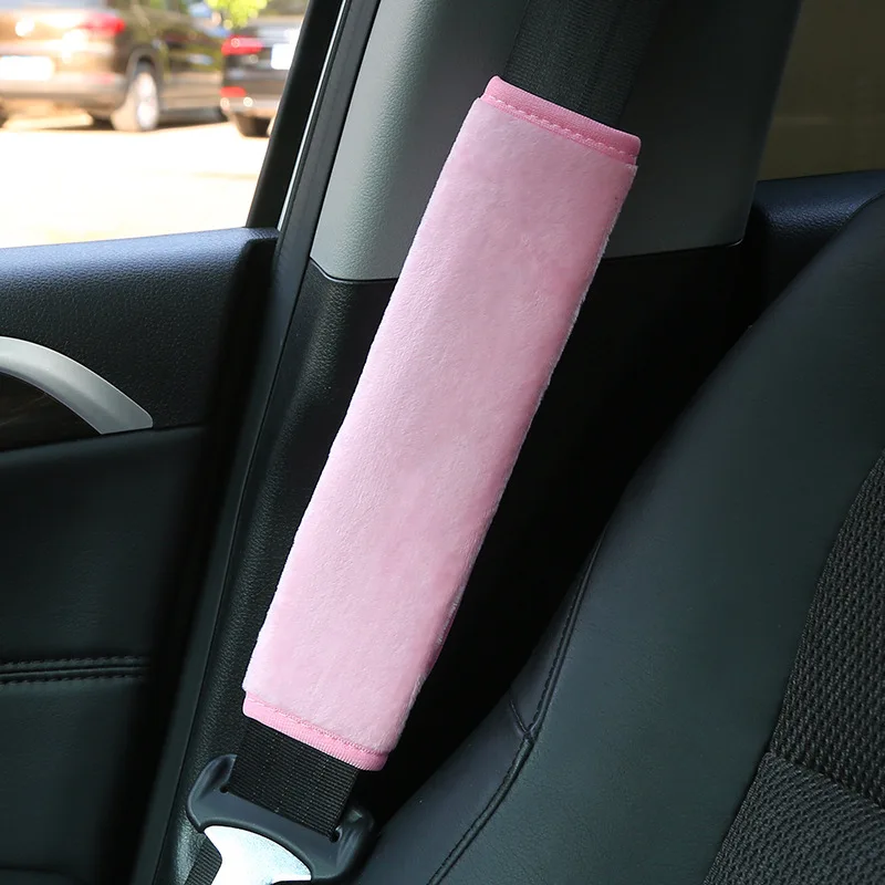 2 stücke Auto Sitz Gürtel Abdeckungen Auto Zubehör Plüsch Auto Sicherheit Gürtel Pad Schulter Pad Weiche Sicherheitsgurt Für Erwachsene zubehör Innen – Detail 11