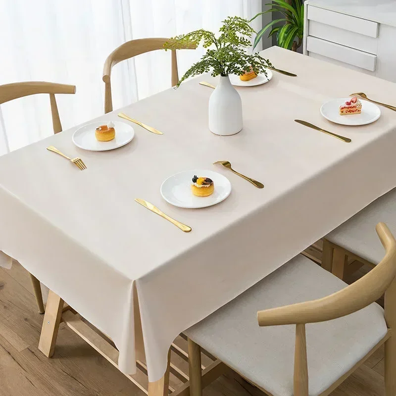 

High grade tablecloth waterproof, oil resistant, scald resistant, and wash free PVC 2023 latest dining tabl F2S3658