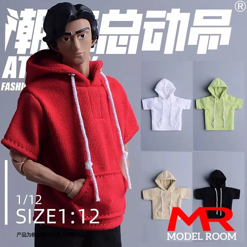 ATStory 1/12 sweat à capuche pour homme T-shirt à manches courtes vêtements modèle adapté 6 ''Notaman Romankey Asi 3.0 soldat figurine corps
