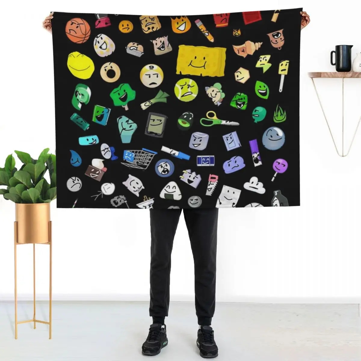 BFB and TPOT Full Cast Throw Blanket cosplay anime Shaggy Furrys for sofa Hair Quilt Blankets