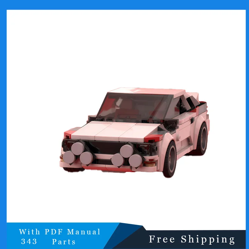 

343 Parts Speed City Car Pink Technology Supercar Building Block Brick Racing Technique Creative DIY Toy Christmas Birthday Gift
