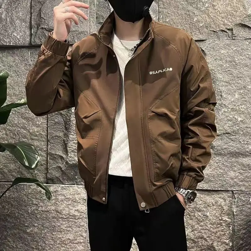 

Work Jacket Men's Spring and Autumn Trendy Embroidered Jacket New Men's Casual Autumn Top