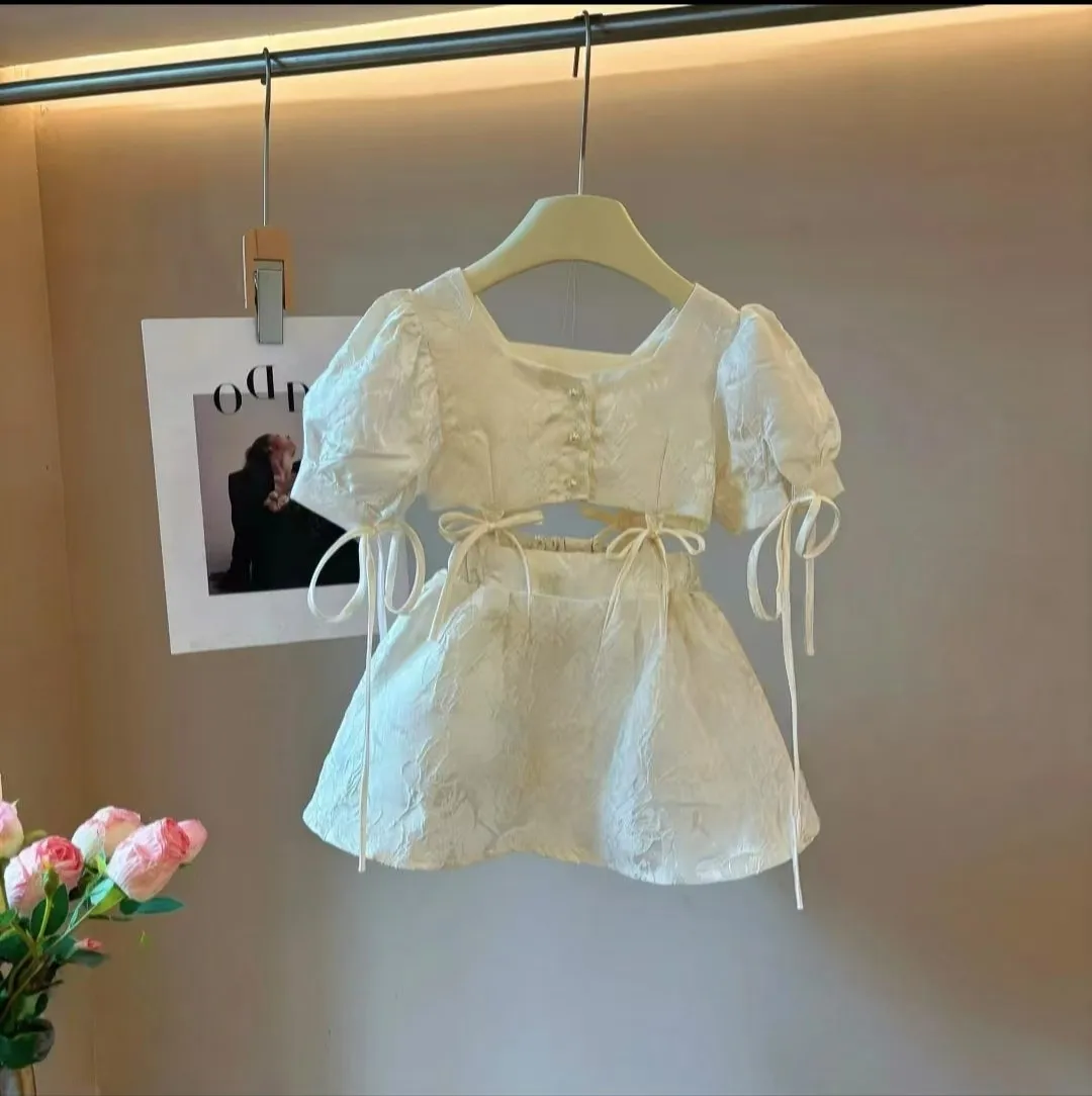 Baby Girls Clothing Set 2026 Spring New Dress Children's Summer New Style Complete Set