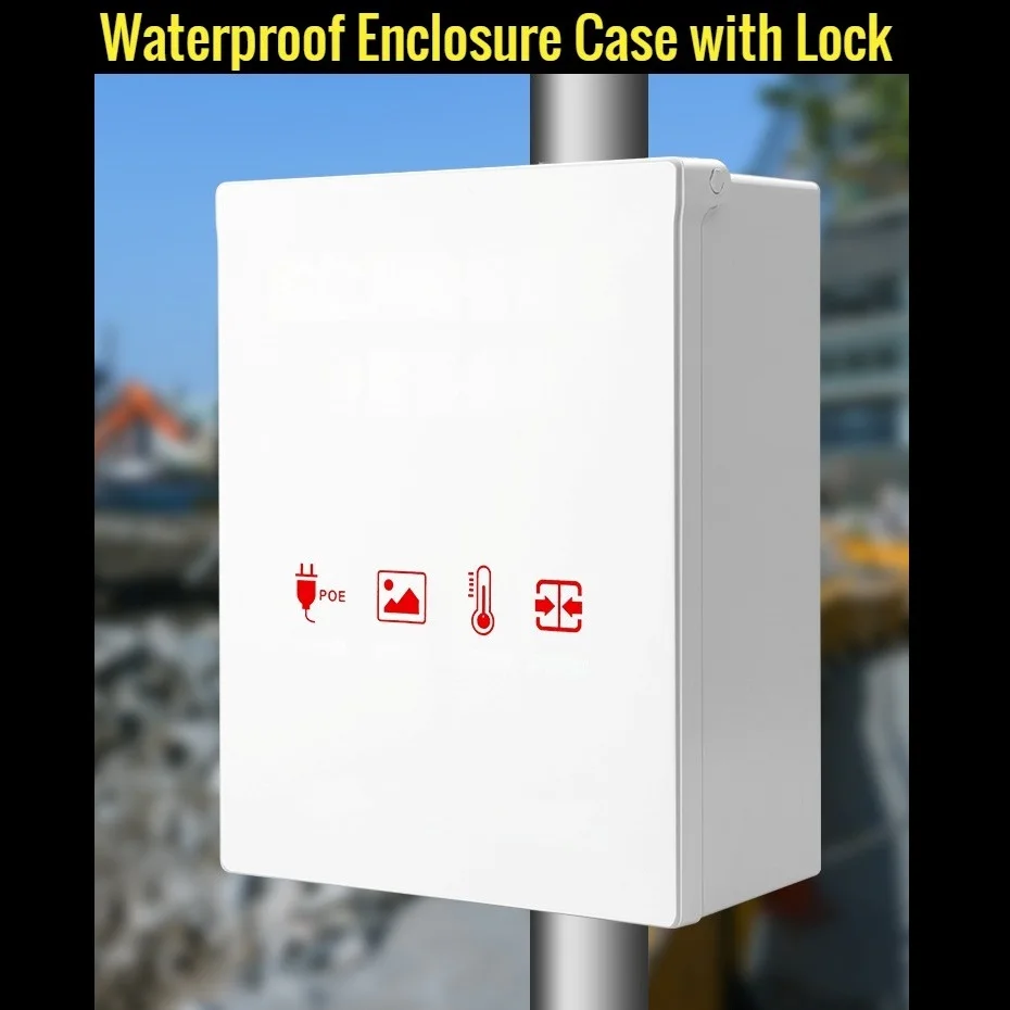 Plastic Waterproof Enclosure Case with Lock, Rainproof Enclosure Box with Lock, Electrical Enclosure Case, Waterproof Sealed Box