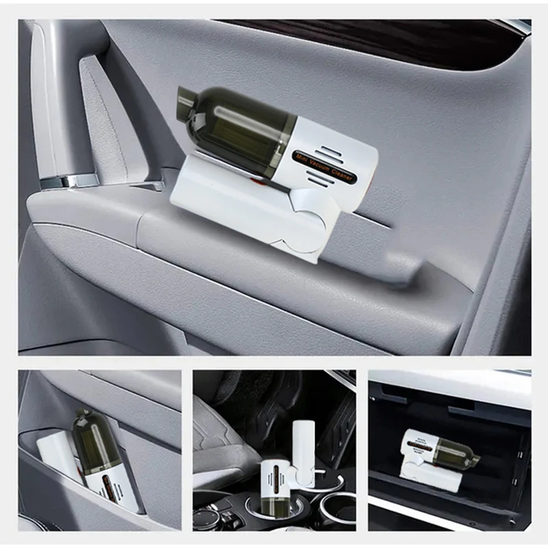 Aspiradores de carro pequeno mini portátil 4000pa poderoso aspirador carro carregamento e dobrável aspirador sem fio