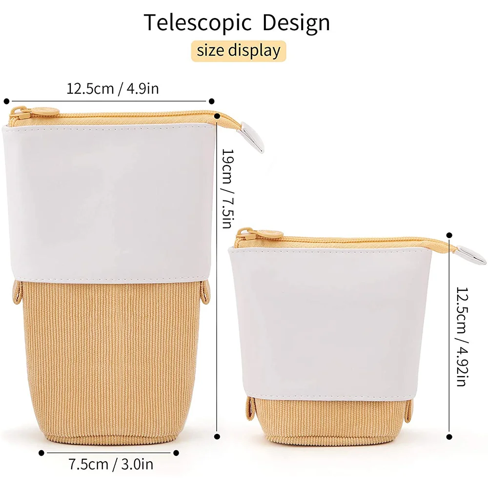 حقيبة أقلام رصاص قائمة أنجو للفتيات والنساء ، حقيبة أدوات مكتبية ، حقيبة قلم تلسكوبية ، منظم مكاتب المدارس والكليات ، الكبار ، الزنجبيل