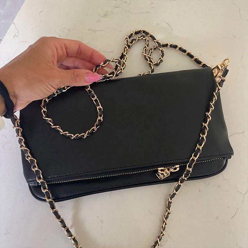 Fashion Bag Genuine Leather Chain Bags For Women Shoulder Bag Ladies Hand Bags Luxury Handbags Women Bags Designer Crossbody Bag