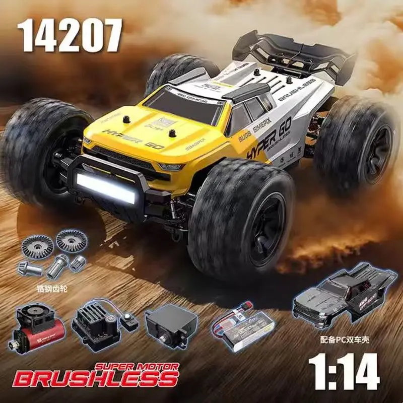 

New Mjx 1:14 Scale Brushless RC Car 14207 - 4-Wheel Drive Off-Road Drift Vehicle High-Speed 2.4G Remote Control Toy Model
