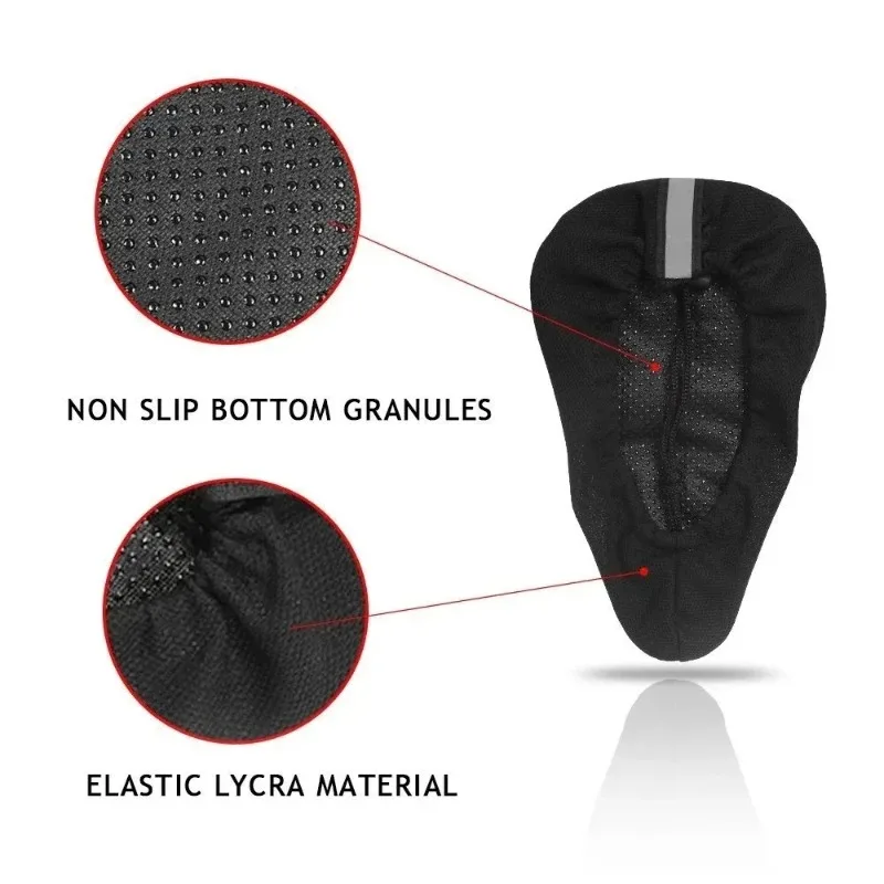 New Bicycle Saddle 3D Soft Cycling Seat Cover MTB Mountain Bike Thickened Sponge Pad Outdoor Breathable Cushion Bike Accessories