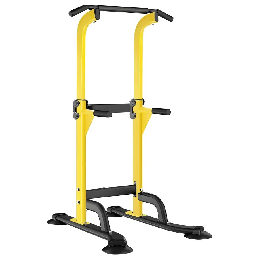 

Power Tower Pull Up Bar and Dip Station, Height Adjustable Dip Stand Exercise Machine for Home Gym, MultiFunctional Customizable