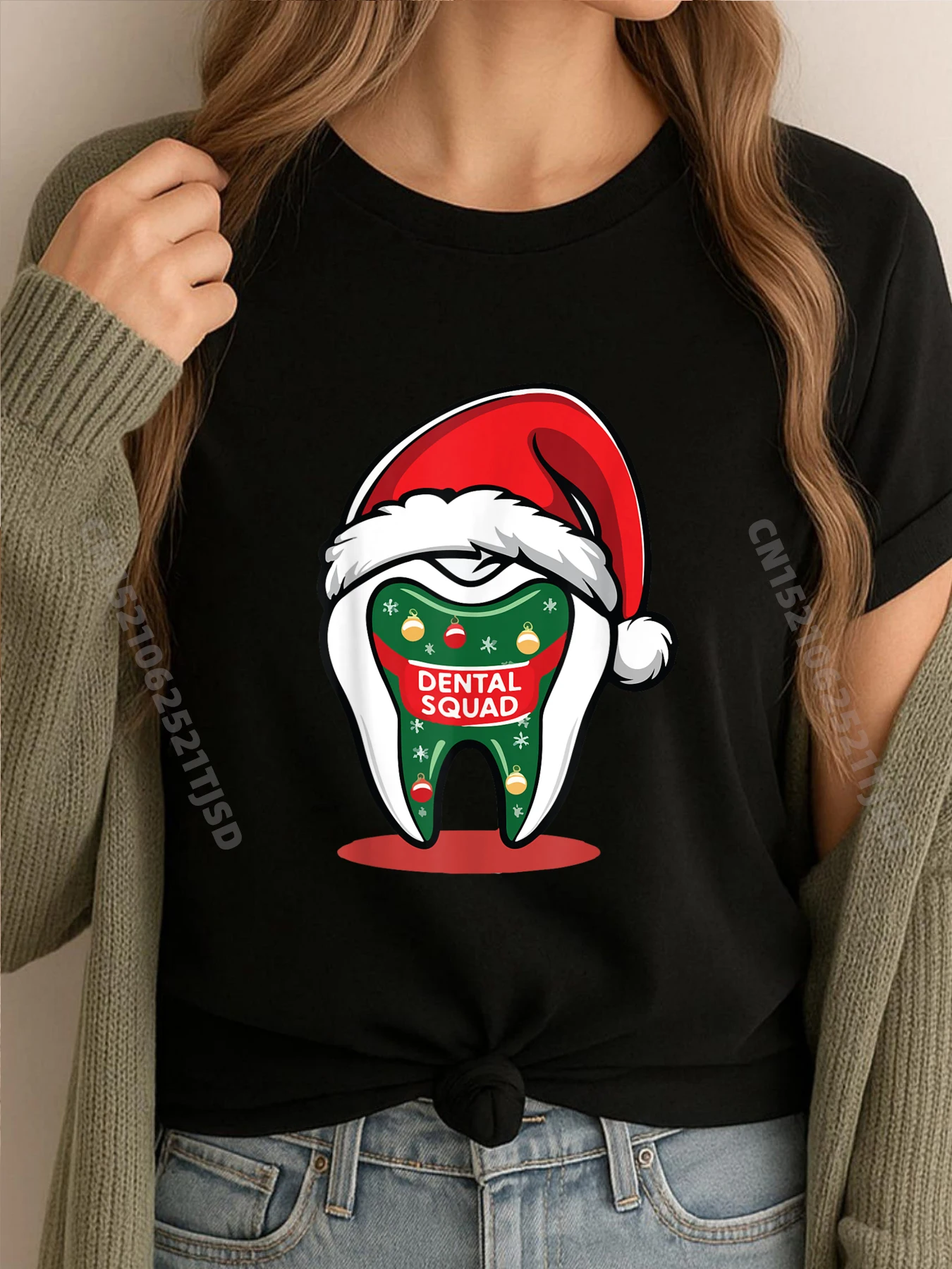 

Funny Dental Christmas Teeth Cute Xmas Dentist Squad Crew Luxury Designer Funny T Shirts Retro washed Tops Tees Cinco de Mayo