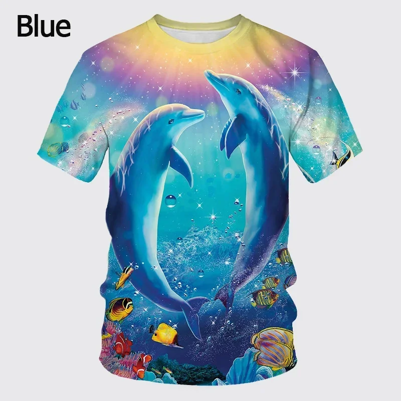 

Funny Dolphin 3D Printed T Shirt For Men Cute Animal Graphic T Shirts Summer Fashion Women Tshirt Casual Streetwear Ropa Hombre