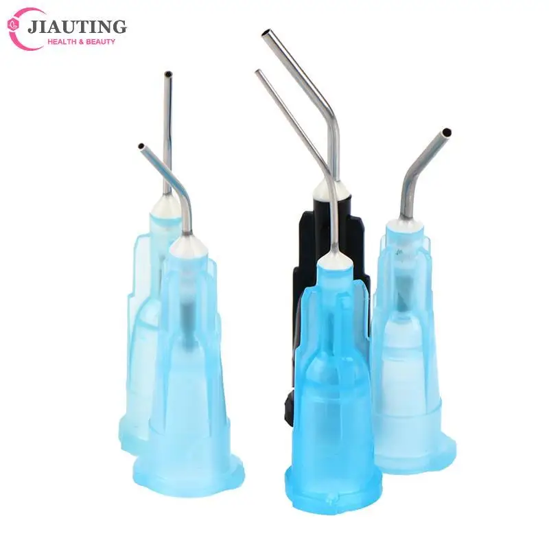 18/20/22/25G Irrigation Bent Needle Tip Dental Flow Sealant Etchant Composite Resin Acid Reagent Delievery Syringe Tip Equipment