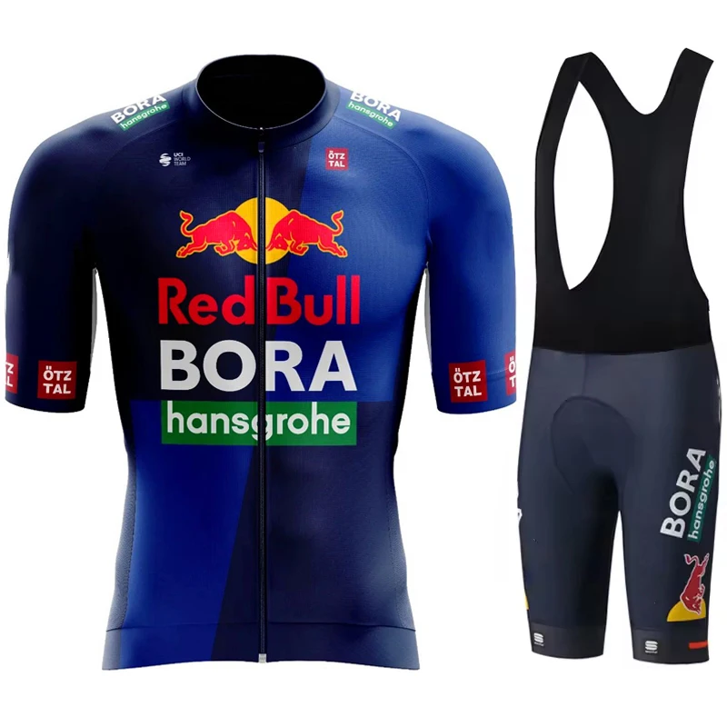 

Red Bull Cycling Jersey Set MTB Uniform Bike Clothing Summer Breathable Bicycle Shirt Ropa Ciclismo Bib Pants Maillot Ciclismo