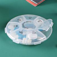 7 Grids Portable Weekly Pill Box Storage Case Pill Case Container Portable Transparent Mini Medicine Organizer Tablet Dispenser