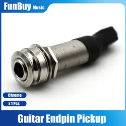 1/4' Acoustic Guitar Piezo Pickup End Pin 6.35mm Pickup Jack for Ukelele Folk Acoustic Guitar Pickup Pick-up