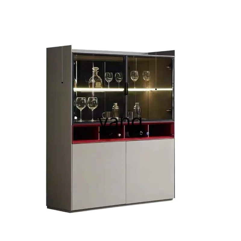 

LH Italian modern simple light luxury wine cabinet living room home wall high-grade glass double door display cabinet