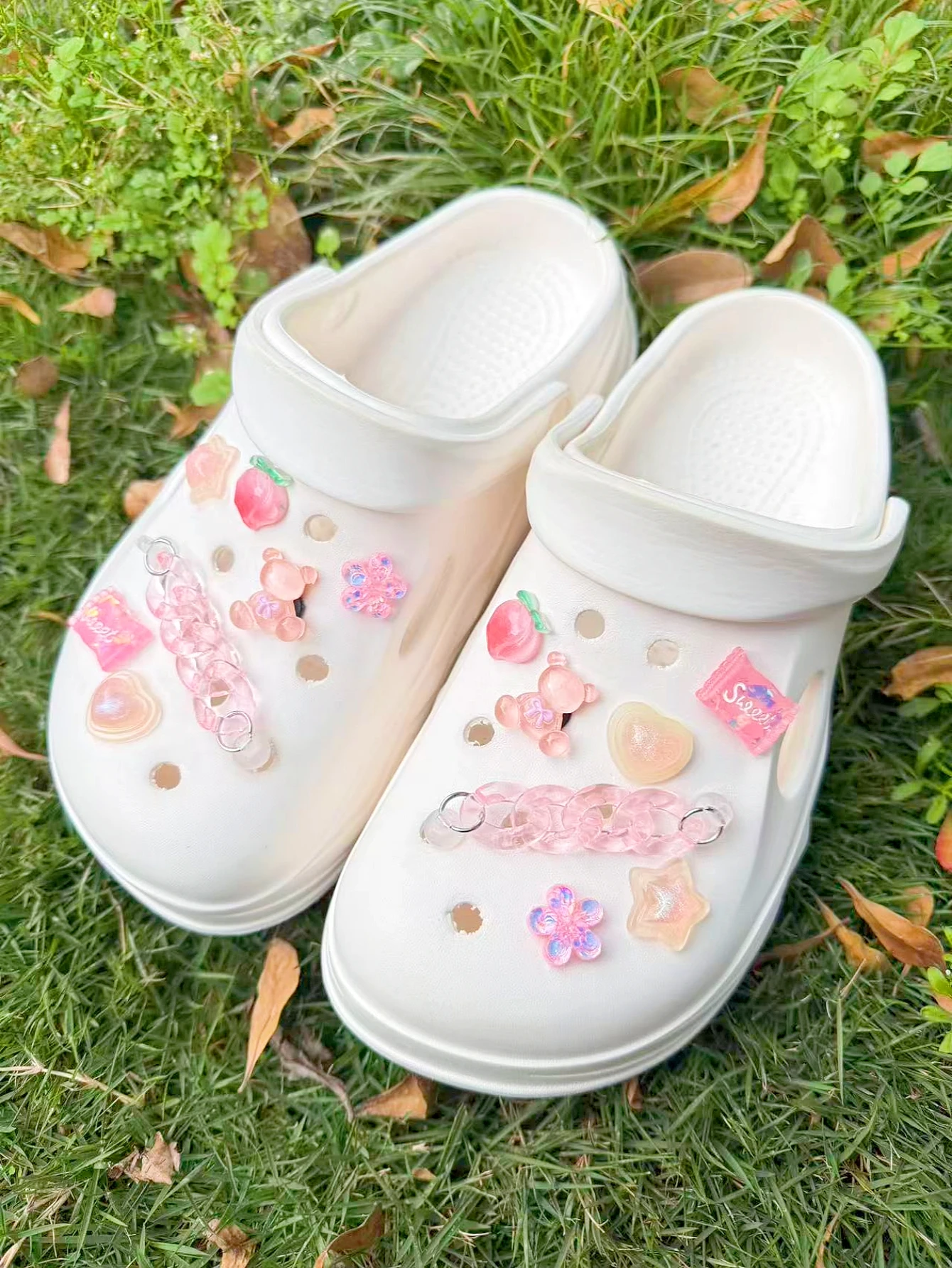 14 Pink shoe Decoration DIY Casual Accessories - Fun and Personalized Footwear Style, the Perfect gift for holiday parties