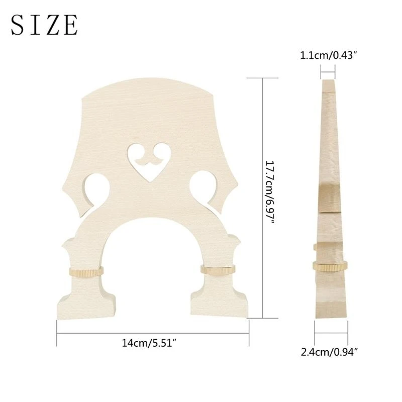 

Части виолончели, мост для виолончели, размер 1 4 4 3 1/8, струнные мосты для виолончели, инструмент