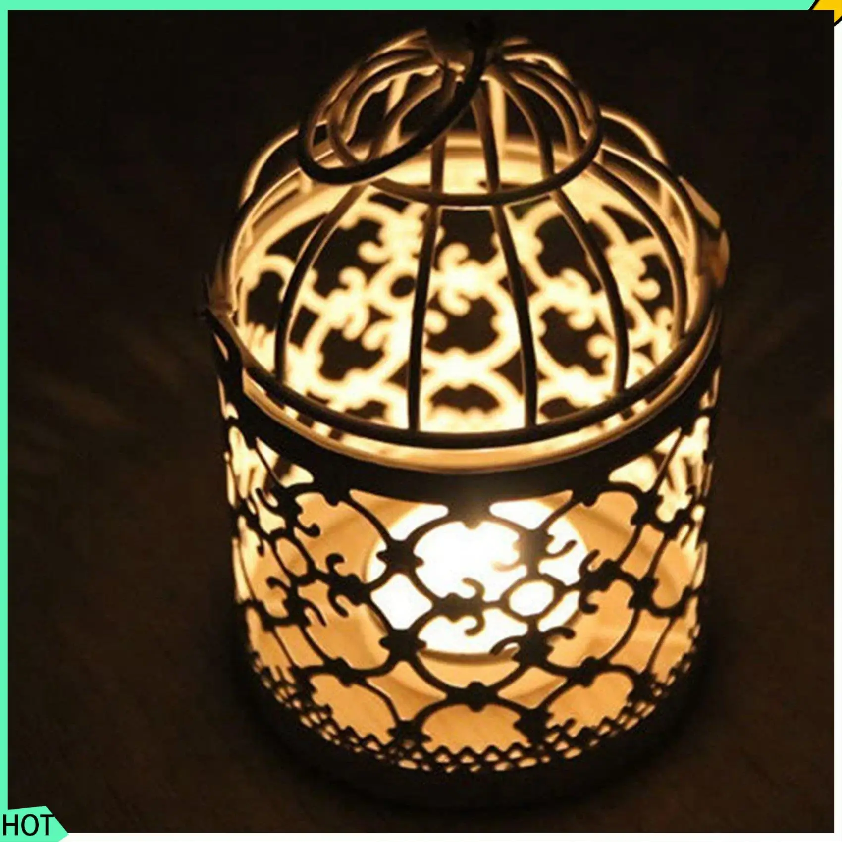 

AWAH 12 шт. подсвечники для чая, металлические подвесные полые фонари в виде птичьей клетки, винтажные декоративные центральные части для свадебной вечеринки