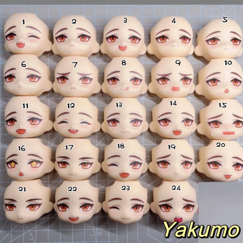 Yakumo Faceplate Ob11 Nu Carnival GSC Clay Man YMY 1/12 Doll Face Handmade Water Sticker  Anime Game Toys Accessories