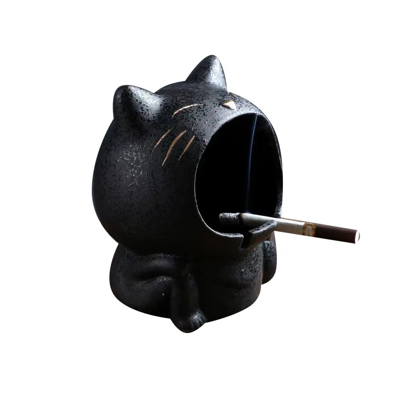 Creative Cute Cartoon Cat dog Ashtray Personality Home living room Table Decoration Anti-fly Ash Ceramic Ashtrays Smoking Tools