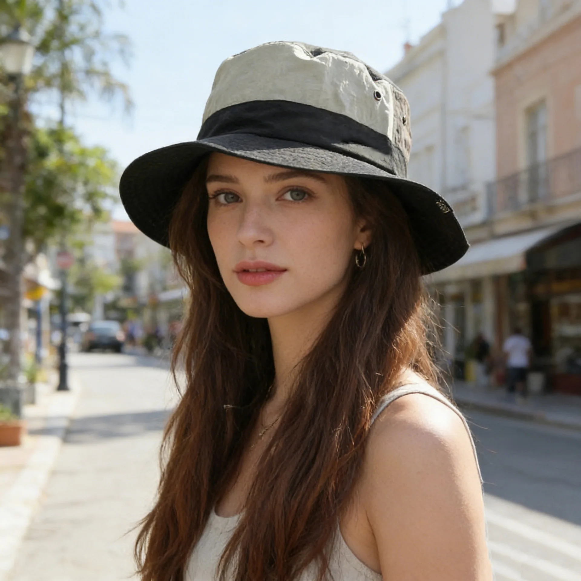 Japanese Style Color Block Bucket Hat Women All-match Outdoor Sun Hat Spring Summer Hiking Fisherman Cap