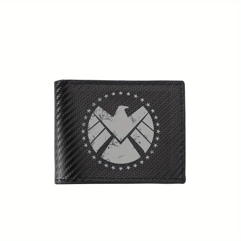 Eagle Shield emblem with stars Men's Wallets Simple Business Modern Stylish Printing Design Gifts For Father Boyfriend Christmas